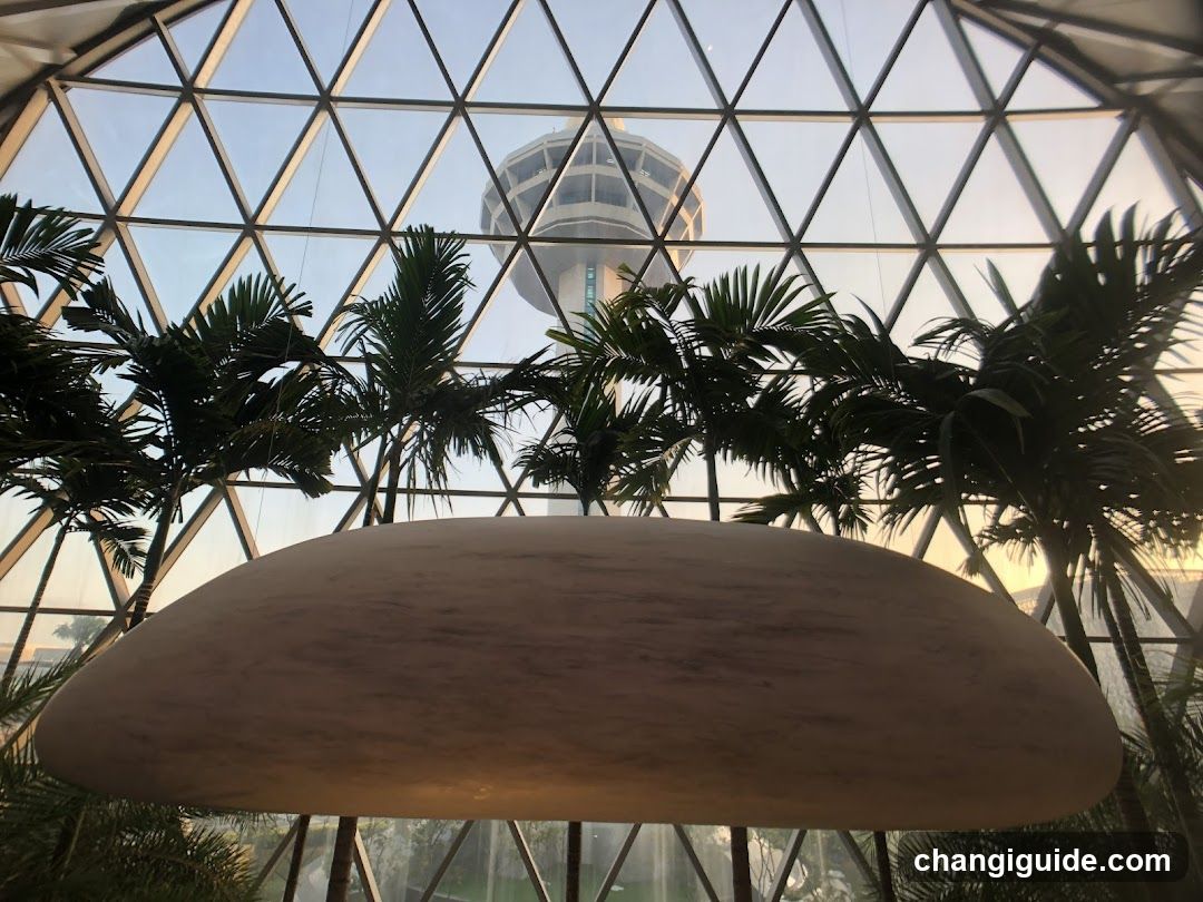 Glass Dome Interior with Air Traffic Control Tower
