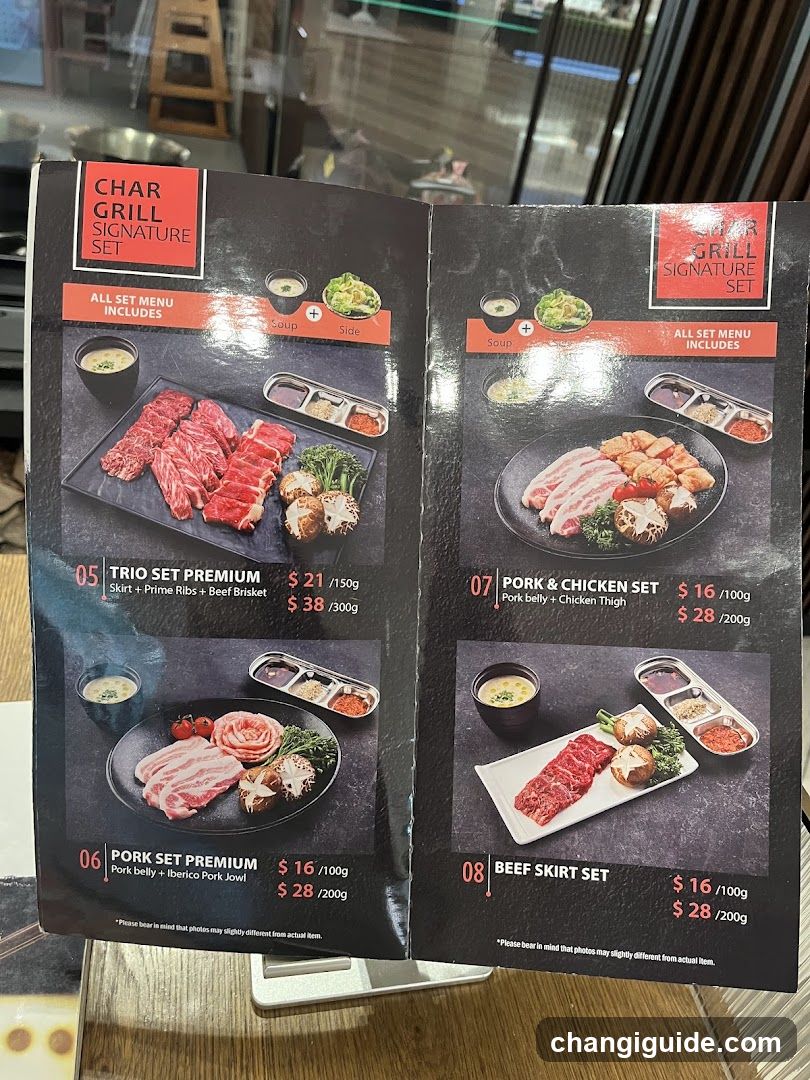 Char Grill Signature Set Menu