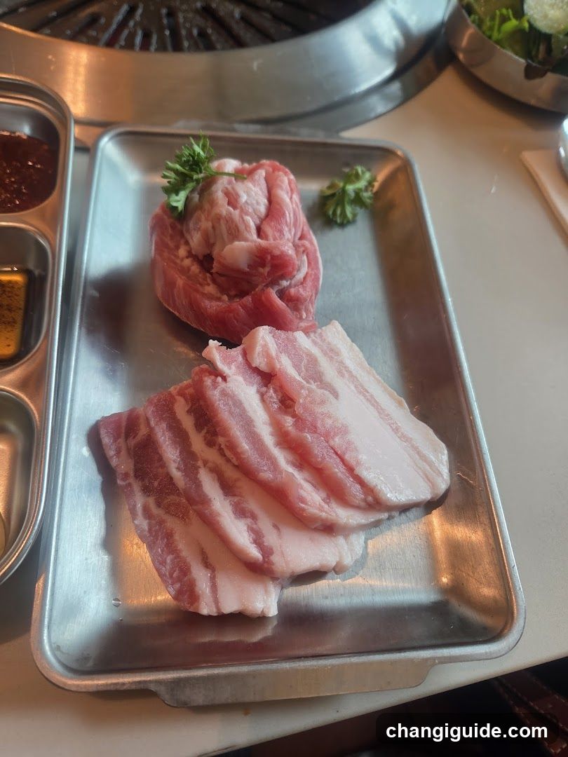 Raw Meat Platter at Korean BBQ Restaurant