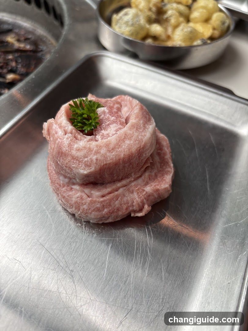 Raw Meat Roll with Garnish