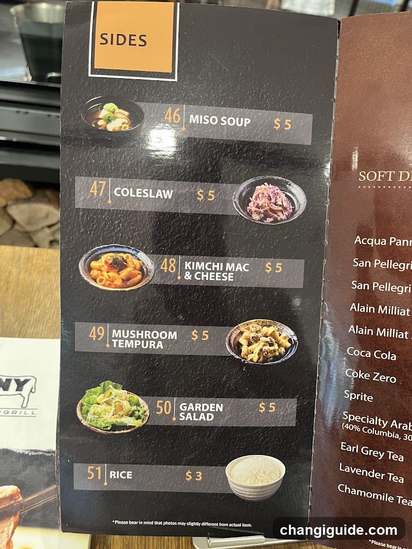 Sides Menu Page