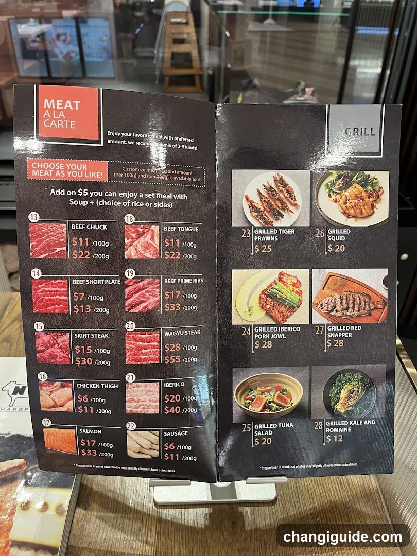 Meat a la Carte Menu