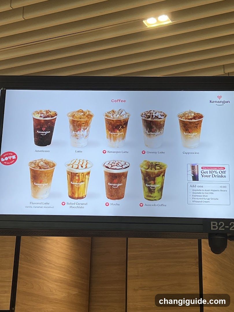 Kenangan Coffee Menu Display