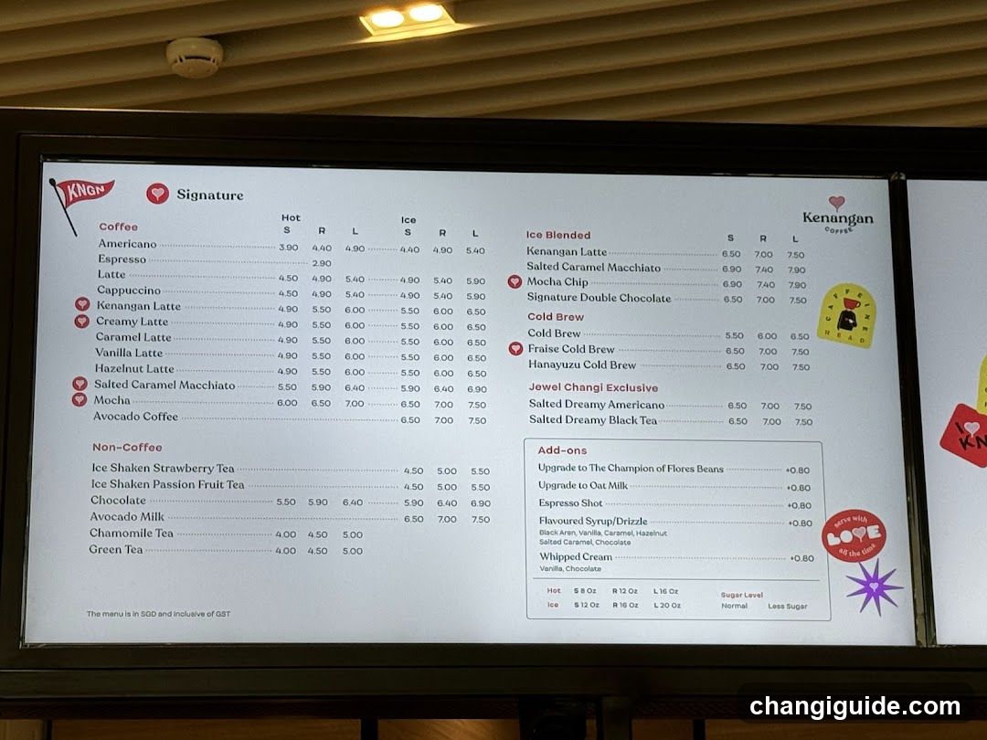 Kenangan Menu Board
