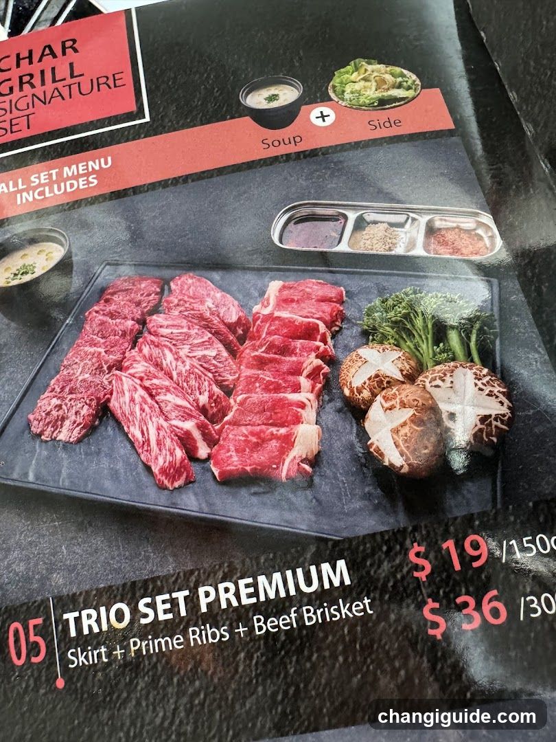 Charcoal Grill Menu Page