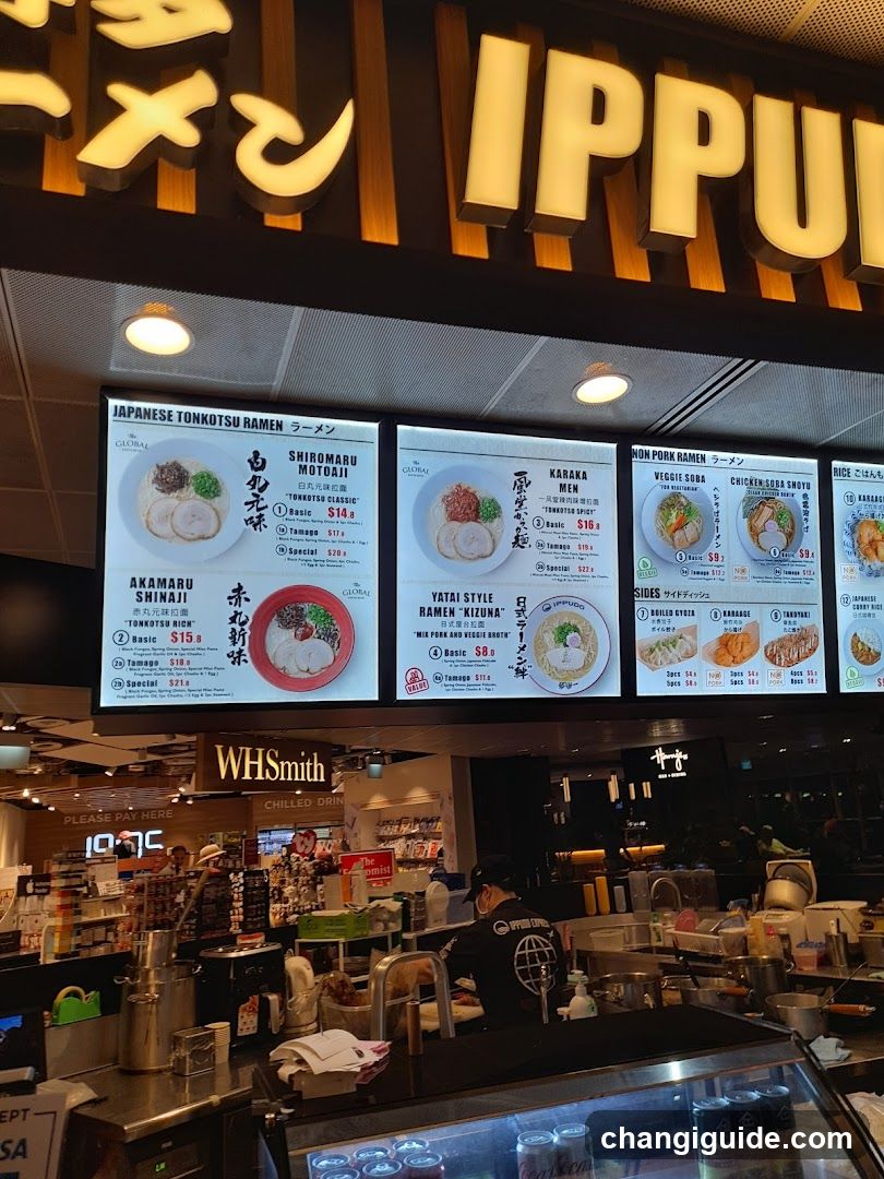 Ramen Shop Interior with Menu Board