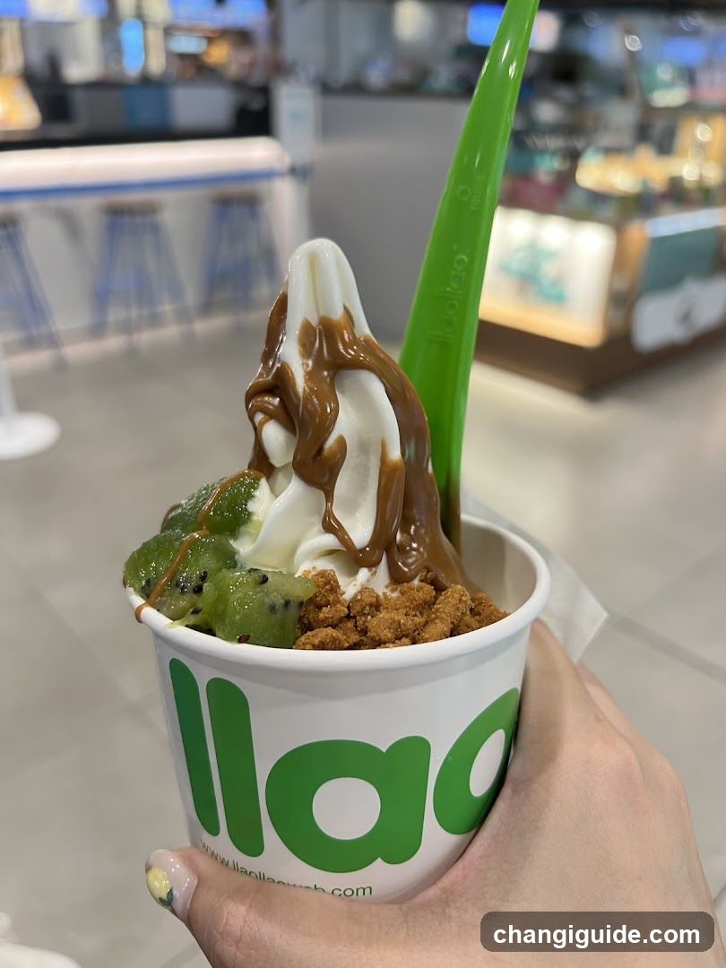 llao soft serve dessert cup
