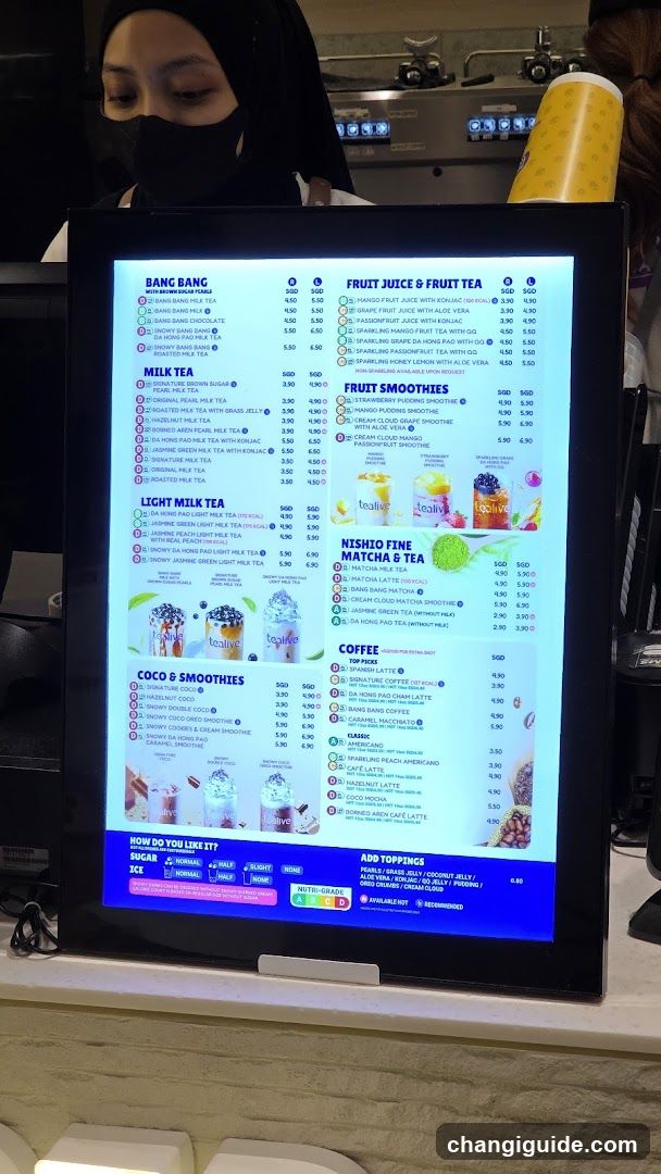 Tea & Coffee Menu Display