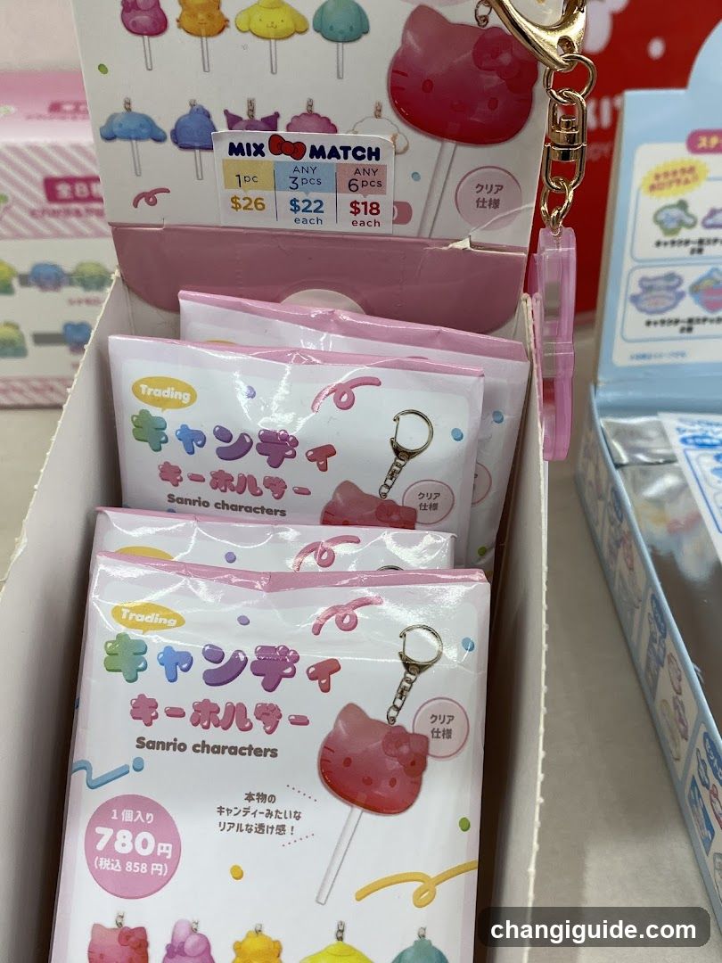 Sanrio Candy Keychains Display