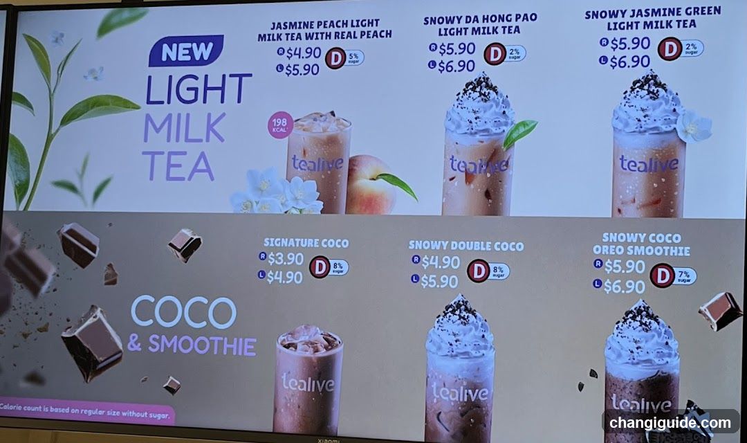 Tealive Menu Board Display