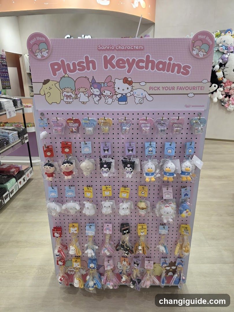 Sanrio Plush Keychains Display