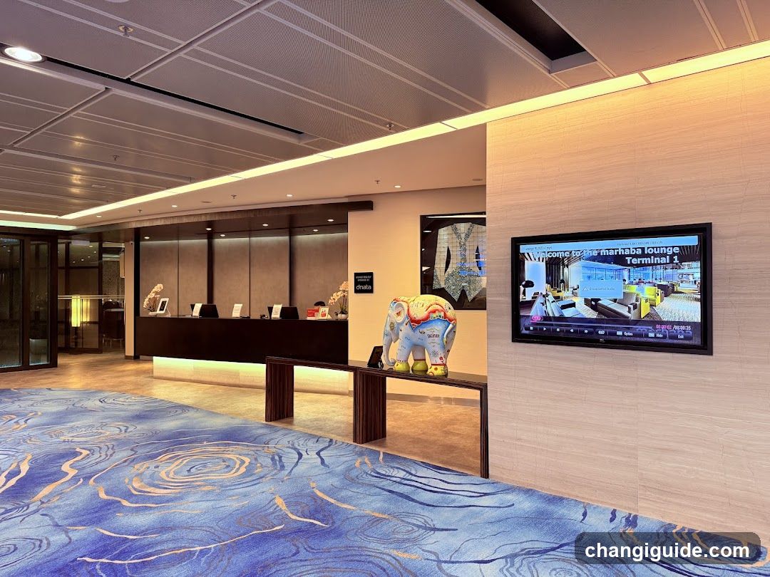Lounge Interior with Elephant Statue