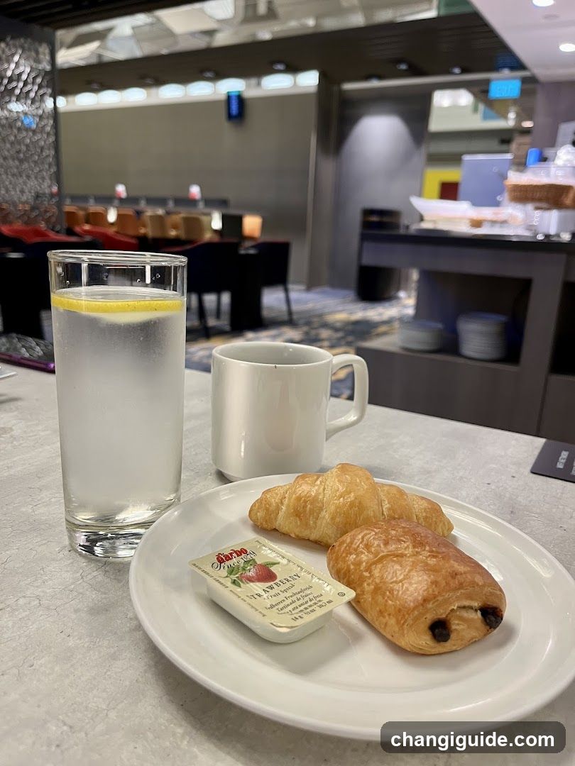 Breakfast Setting with Pastries and Coffee