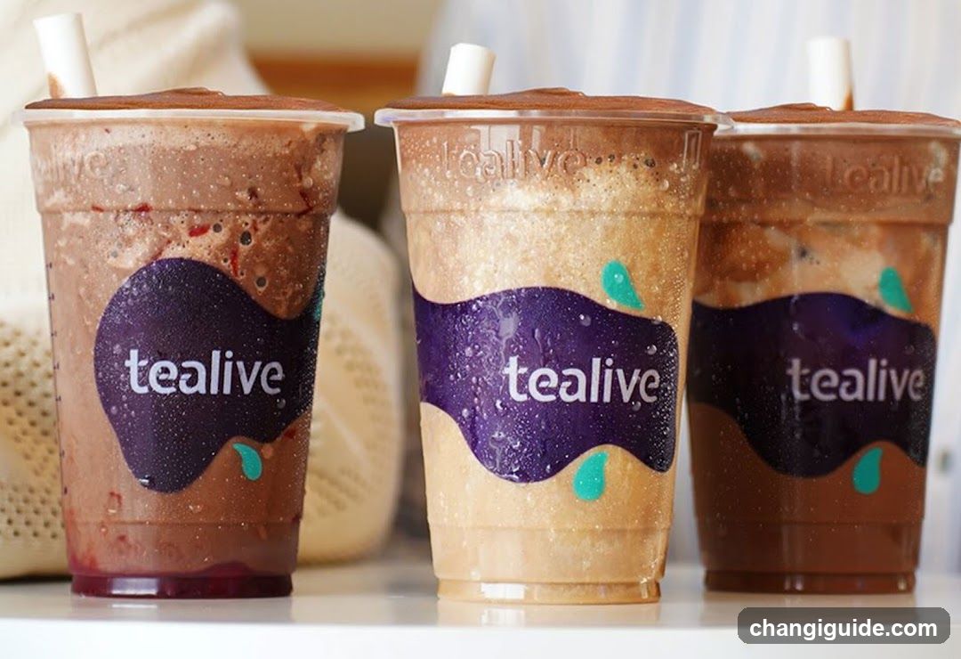Tealive Drinks Display