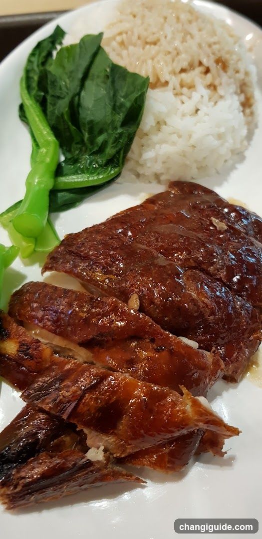 Roast Duck with Rice and Greens