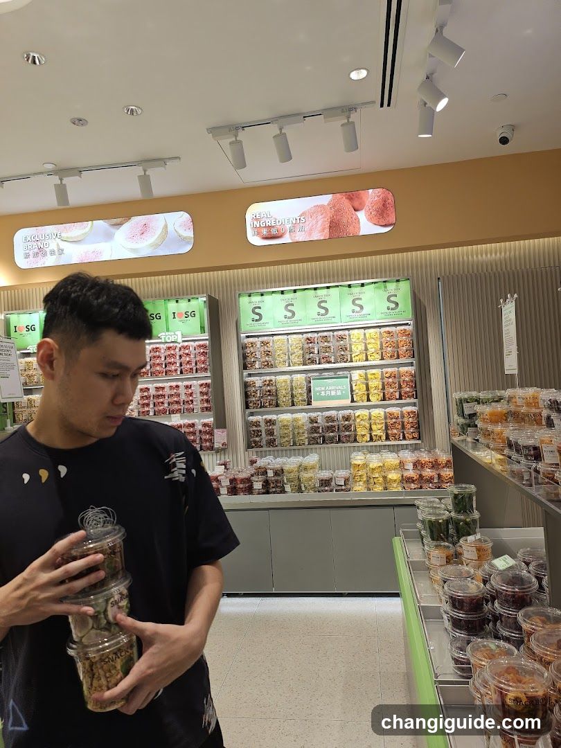 Interior of a packaged food store