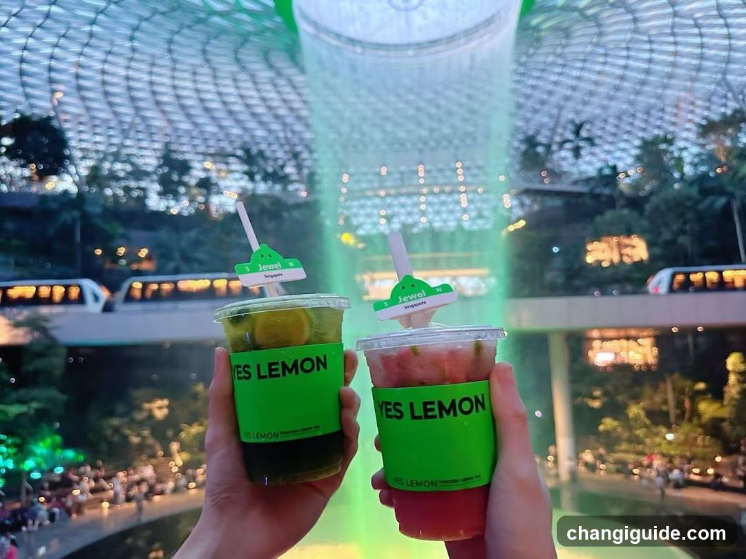 Lemon drinks at Jewel Changi