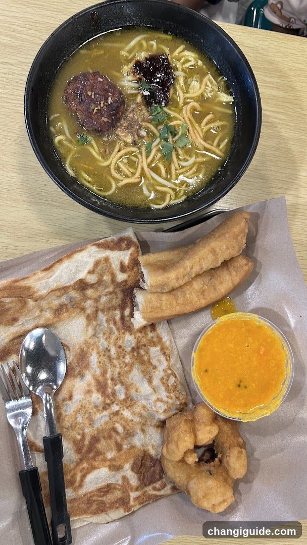 Ramen and Flatbread Meal