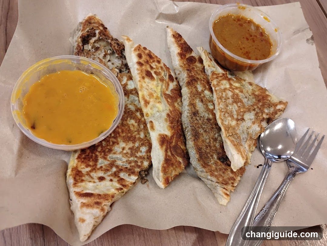 Roti Prata with Sauces