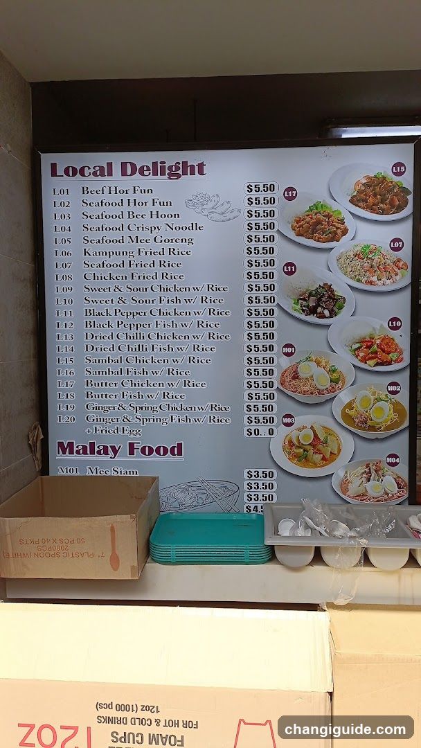 Local Delight & Malay Food Menu Board