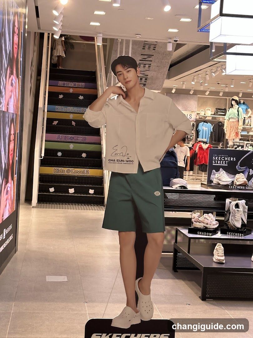 Skechers Store Interior with Celebrity Endorsement