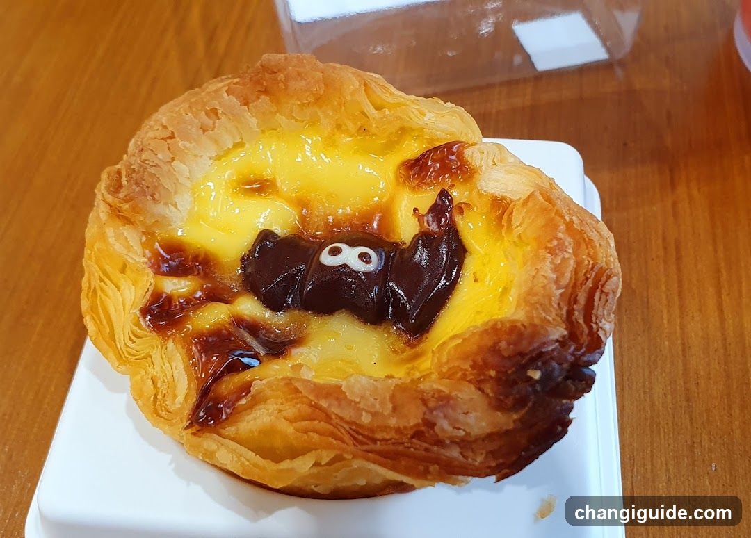 Egg Tart with Chocolate Decoration