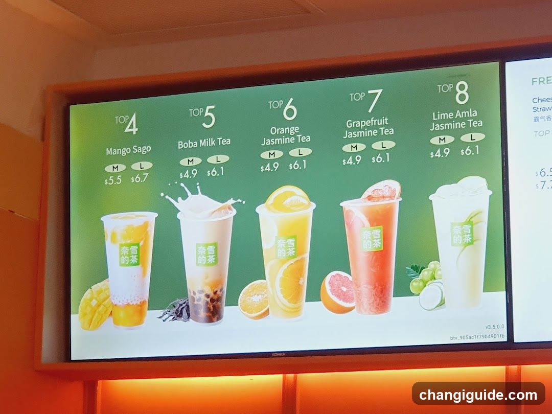 Boba Tea Menu Display