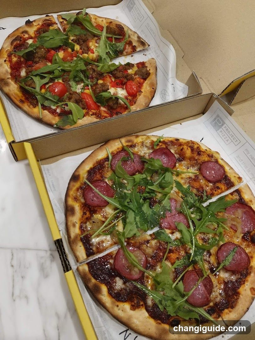 Two Pizzas in Boxes