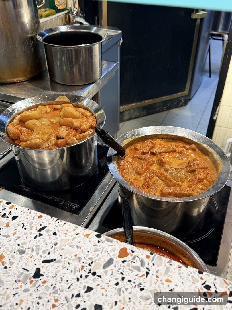 Cooking Potatoes and Curry in Kitchen