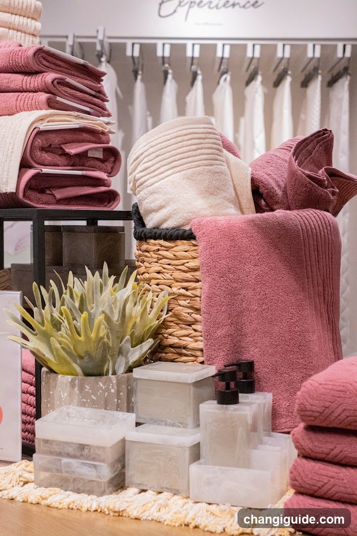 Bath Towel and Soap Display