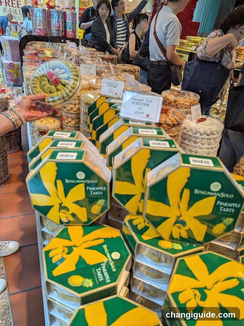 Bakery Display with Pineapple Tarts