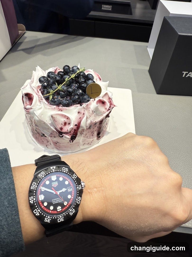 Watch and Cake on Table