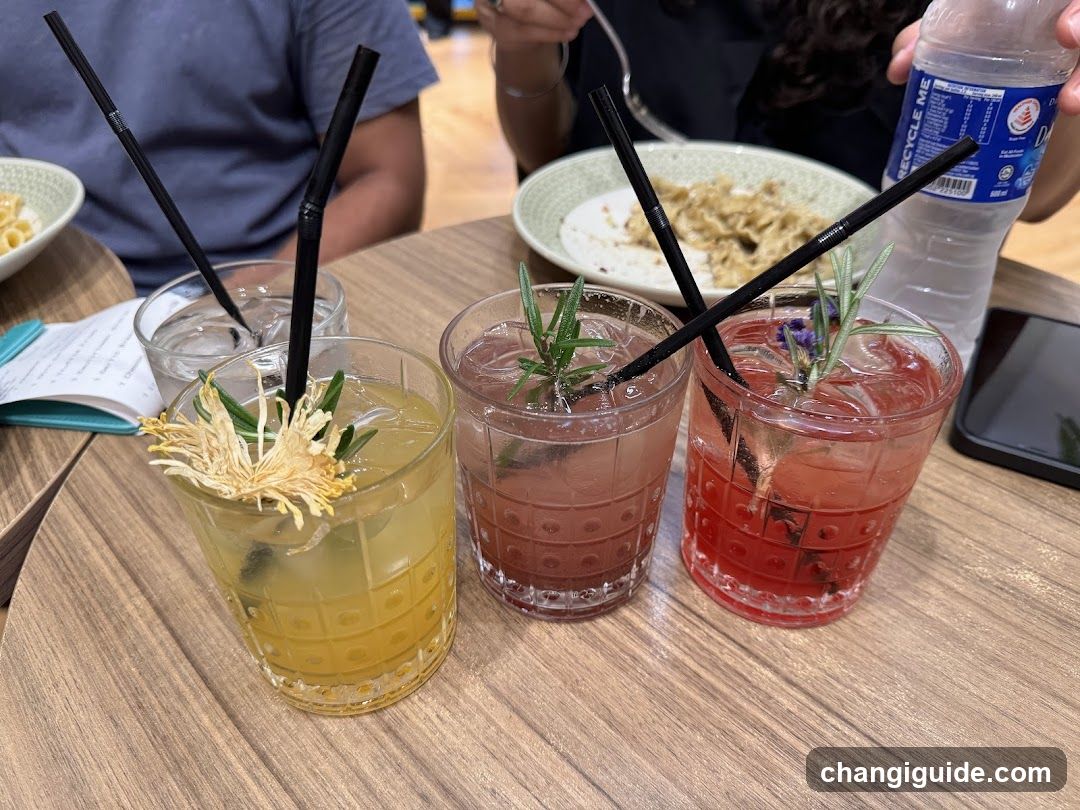 Cocktails and Pasta at a Restaurant
