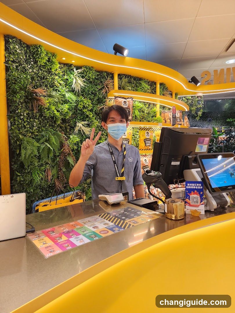 Staff at checkout counter
