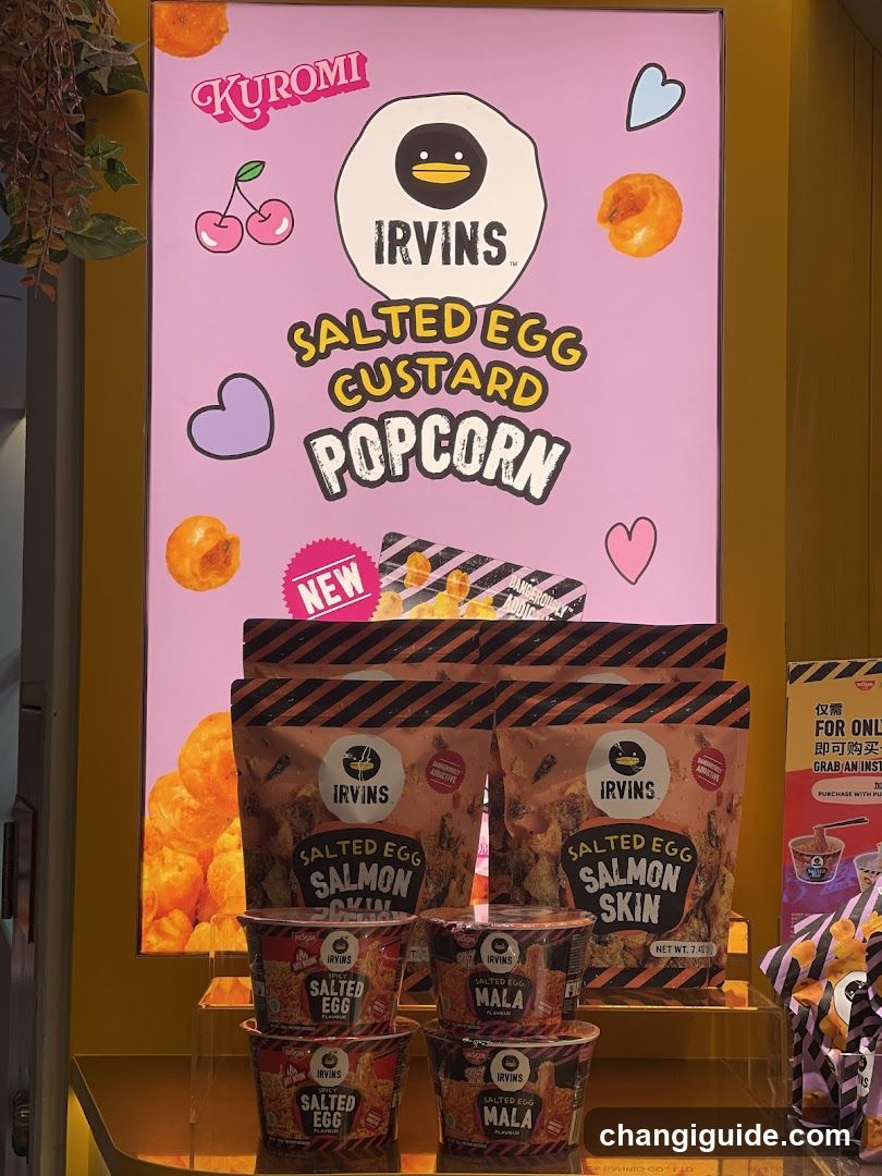 Irvin's Salted Egg Custard Popcorn Display
