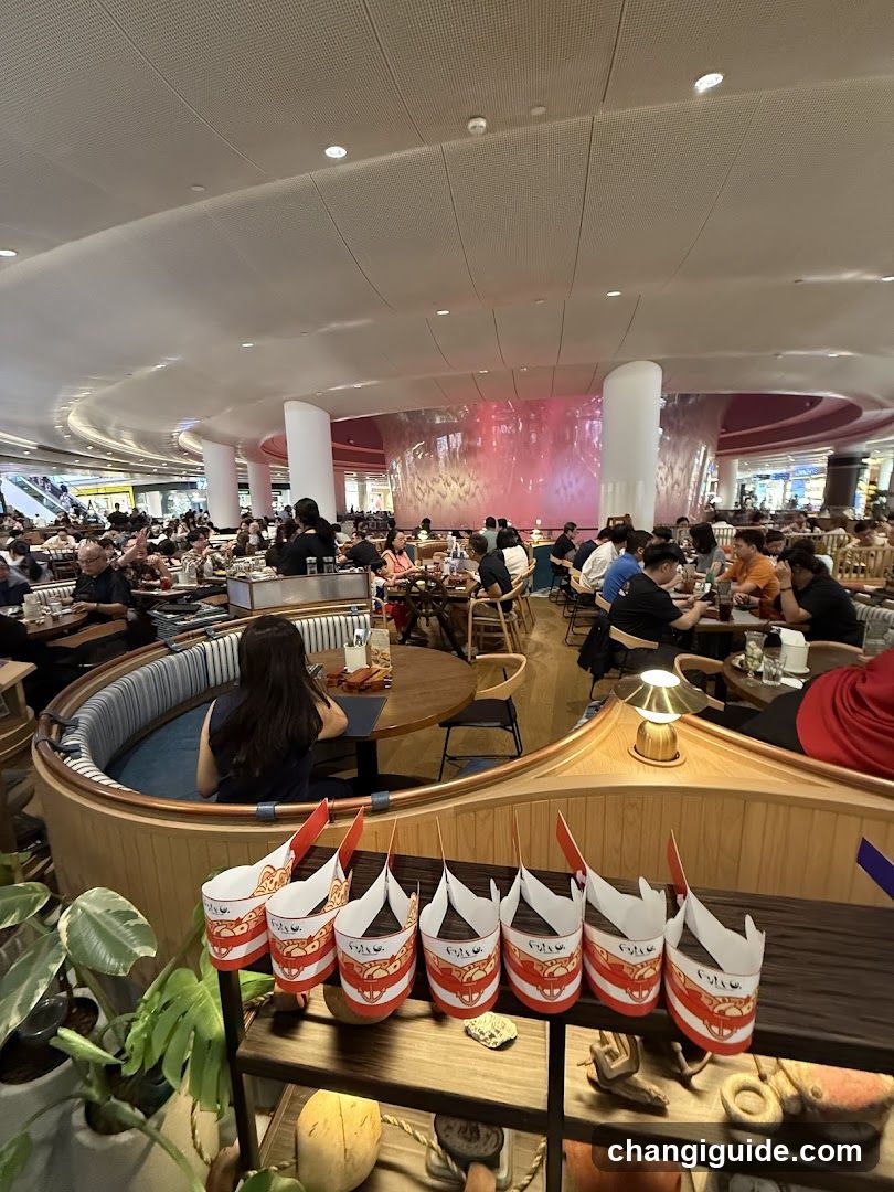 Restaurant Interior with Decorative Bowls