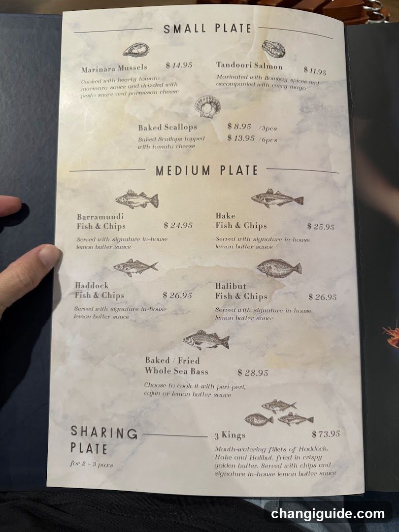 Seafood Menu