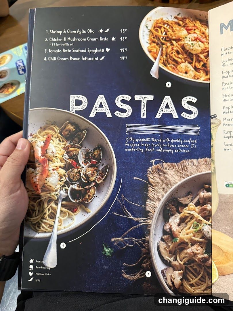 Pasta Menu Page