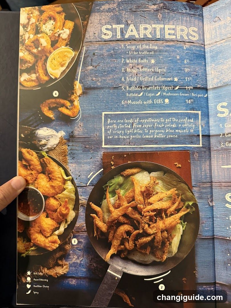 Starters Menu Page