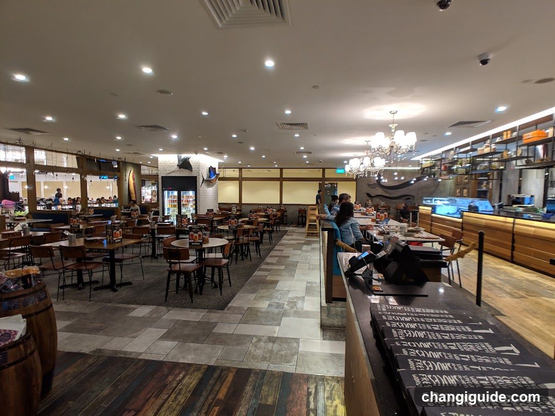 Restaurant Interior with Bar and Dining Area