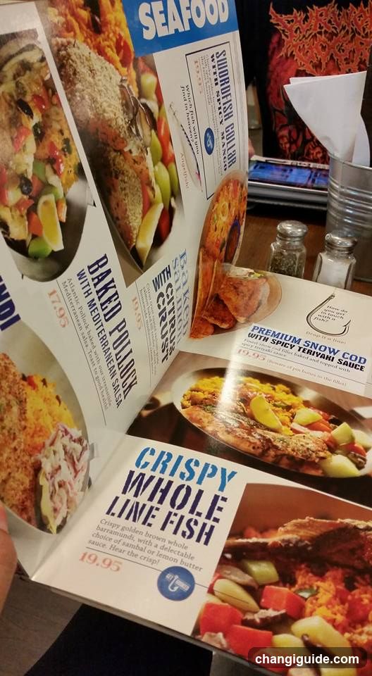 Seafood Menu Display