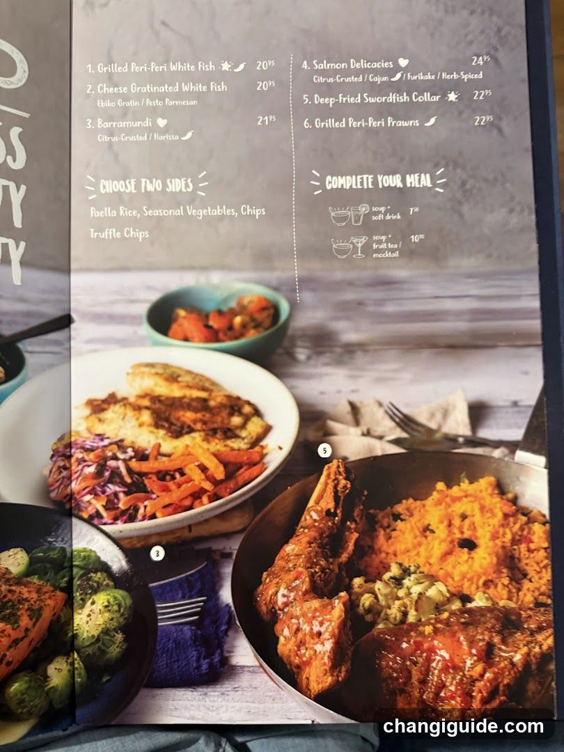 Seafood Menu Page