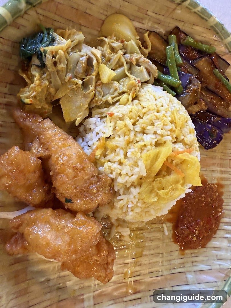 Rice Bowl with Fried Chicken and Vegetables