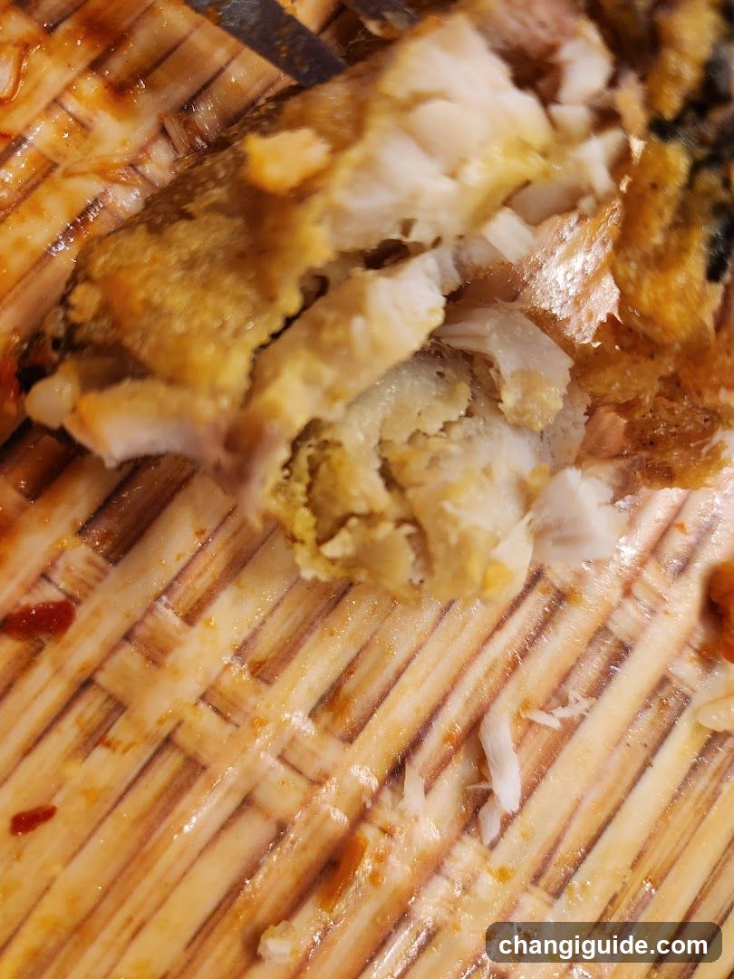 Fried Fish on Bamboo Mat