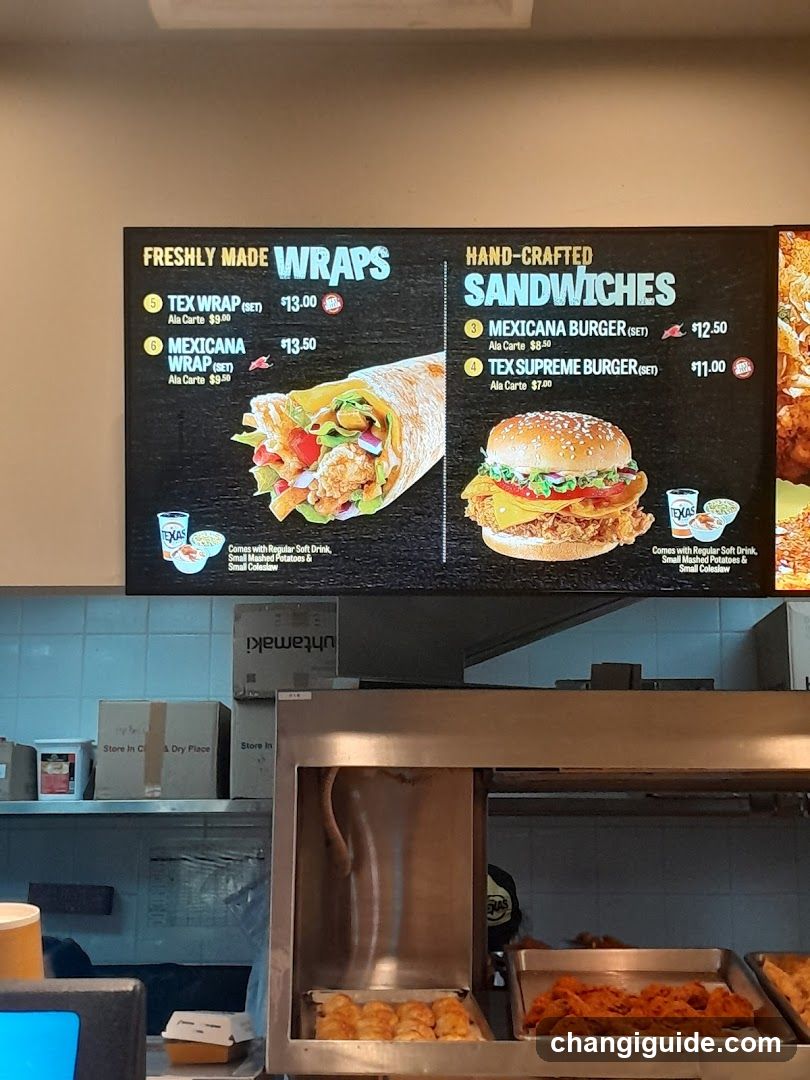 Tex's Food King Menu Board