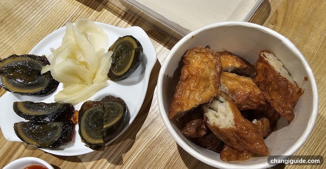 Food items on table