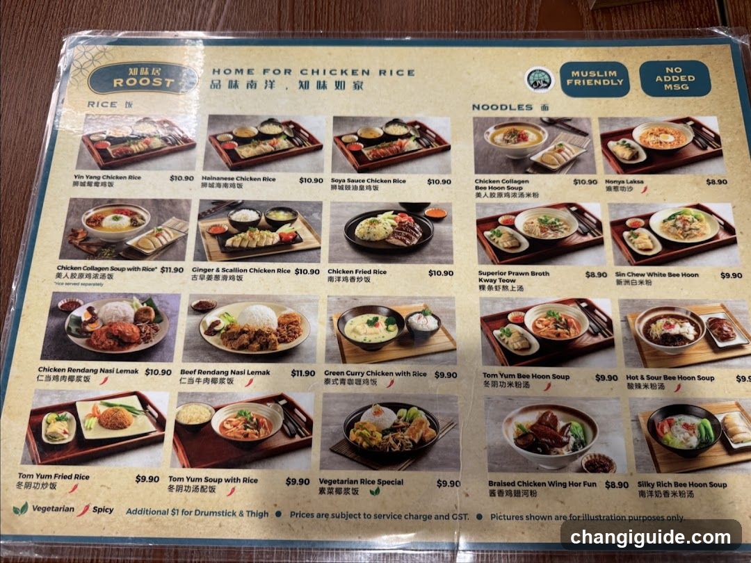 Roost Home for Chicken Rice Menu