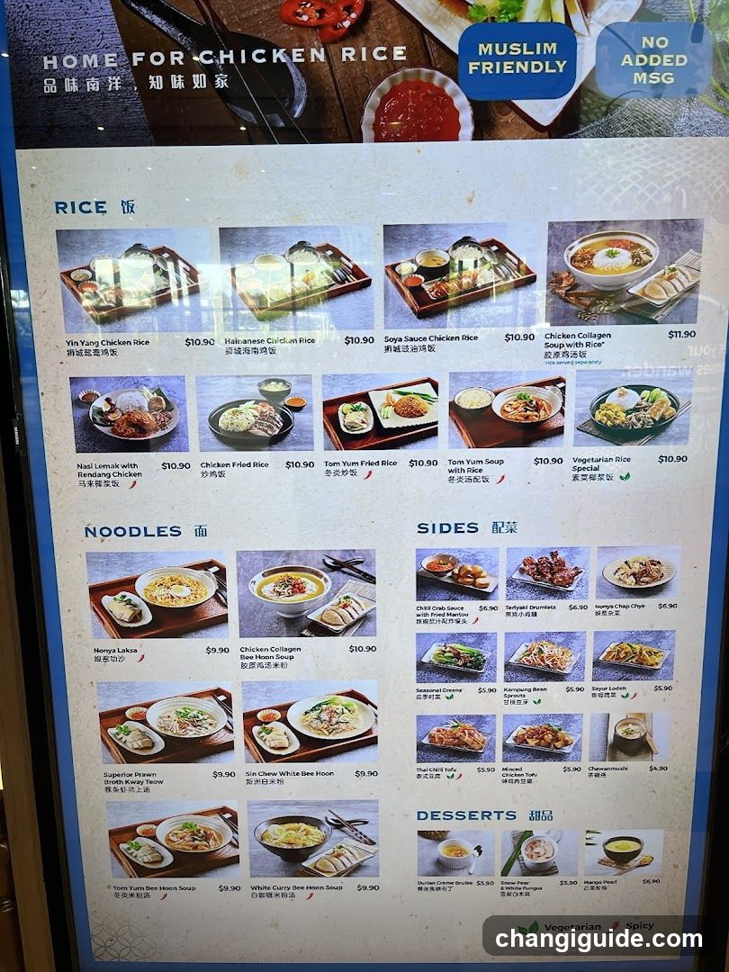 Home for Chicken Rice Menu