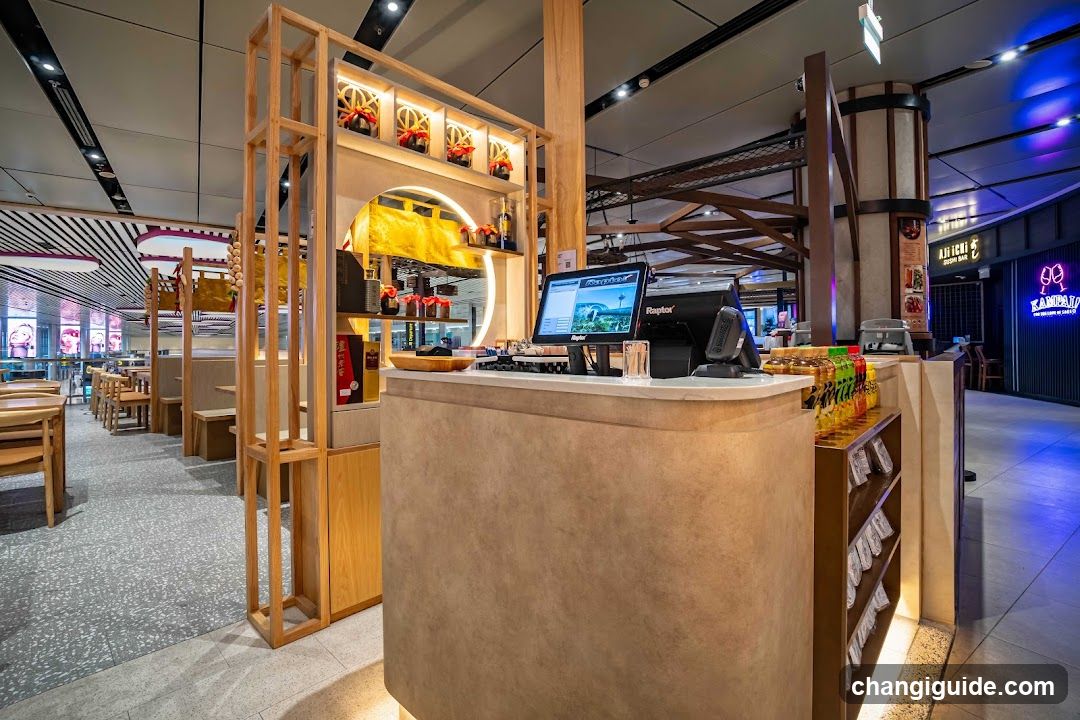 Restaurant Interior with Counter and Seating Area