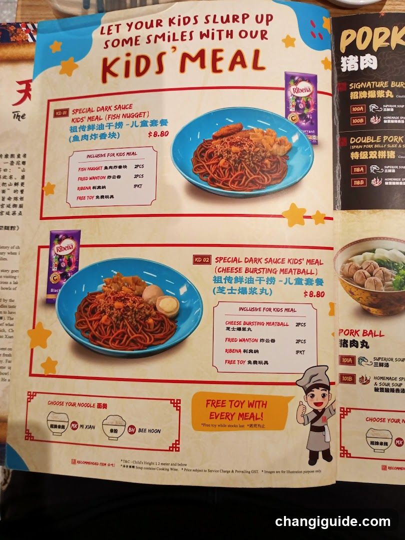 Kids Meal Menu